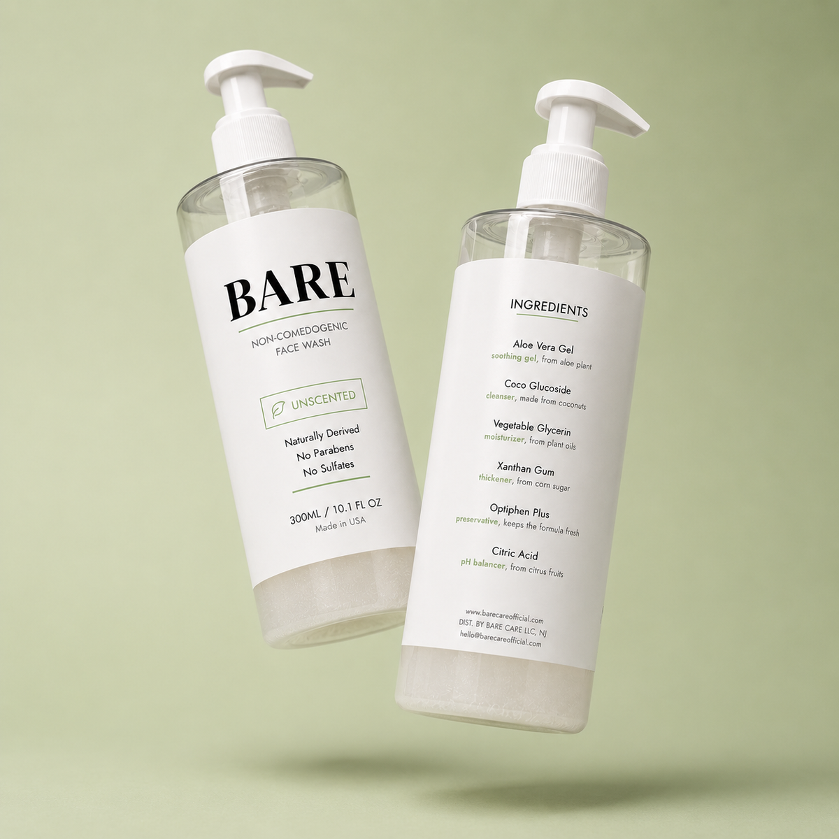 Woman holding Bare Face Wash